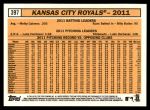 2012 Topps Heritage #397   Royals Team Back Thumbnail