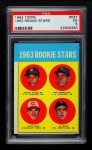 1963 Topps #537 - Pete Rose / Al Weis / Ken McMullen / Pedro Gonzalez Rookie Stars Front Thumbnail