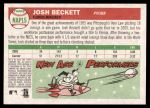 2004 Topps Heritage New Age Performers #15  Josh Beckett  Back Thumbnail
