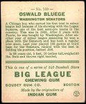 1933 Goudey #159  Ossie Bluege  Back Thumbnail