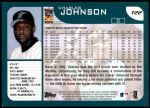 2001 Topps Traded #22 T Charles Johnson  Back Thumbnail