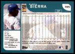 2001 Topps Traded #85 T Ruben Sierra  Back Thumbnail