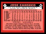 2001 Topps Traded #116 T  -  Jose Canseco 86  Back Thumbnail