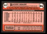 1989 Topps Traded #102 T Randy Ready  Back Thumbnail