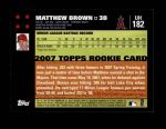 2007 Topps Update #182  Matthew Brown  Back Thumbnail
