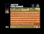 2007 Topps Update #237  Justin Verlander  Back Thumbnail
