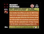 2007 Topps Update #242  Manny Ramirez  Back Thumbnail
