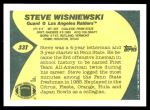 1989 Topps Traded #33 T Steve Wisniewski  Back Thumbnail