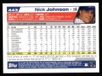 2004 Topps #443  Nick Johnson  Back Thumbnail