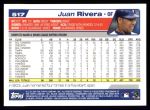2004 Topps #517  Juan Rivera  Back Thumbnail