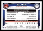 2011 Topps #211   -  Joey Votto Most Valuable Player Back Thumbnail