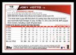 2013 Topps #19  Joey Votto   Back Thumbnail