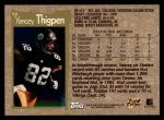1996 Topps #98  Yancey Thigpen  Back Thumbnail