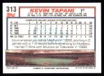 1992 Topps #313  Kevin Tapani  Back Thumbnail