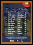 2002 Topps #348   -  Randy Johnson / Curt Schilling / Chan Ho Park NL Strikeout Leaders Back Thumbnail