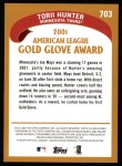 2002 Topps #703   -  Torii Hunter Golden Glove Back Thumbnail