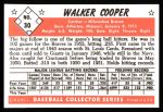 1953 Bowman B&W Reprint #30  Walker Cooper  Back Thumbnail