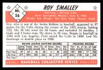 1953 Bowman B&W Reprint #56  Roy Smalley  Back Thumbnail