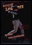 1999 Topps #228   -  Alex Rodriguez AL Hits Leaders Front Thumbnail
