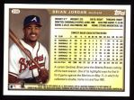 1999 Topps #306  Brian Jordan  Back Thumbnail