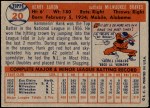 1957 Topps #20 Hank Aaron Back Thumbnail