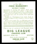 1933 Goudey Reprint #104  Fred Marberry  Back Thumbnail