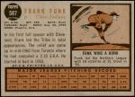 1962 Topps #587  Frank Funk  Back Thumbnail