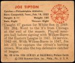 1950 Bowman #159  Joe Tipton  Back Thumbnail