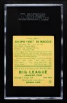 1938 Goudey Heads Up #250 / #274 Joe DiMaggio Back Thumbnail