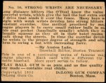 1933 DeLong Gum R333 #10 Lefty O'Doul Back Thumbnail