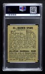1948 Leaf #32 Warren Spahn Back Thumbnail