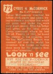 1952 Topps Look 'N See #72  Cyrus H. McCormick  Back Thumbnail