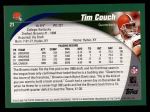 2002 Topps #21  Tim Couch  Back Thumbnail
