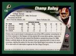 2002 Topps #139  Champ Bailey  Back Thumbnail
