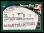 2002 Topps #278  Santana Moss  Back Thumbnail