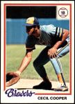 1978 Topps #154  Cecil Cooper  Front Thumbnail