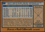 1978 Topps #217  Rod Gilbreath  Back Thumbnail