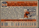 1957 Topps #176 COR Gene Baker Back Thumbnail