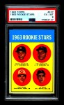 1963 Topps #537 - Pete Rose / Al Weis / Ken McMullen / Pedro Gonzalez Rookie Stars Front Thumbnail