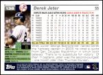 2005 Topps Opening Day #138  Derek Jeter  Back Thumbnail