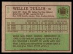 1984 Topps #83  Willie Tullis  Back Thumbnail