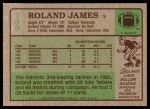 1984 Topps #139  Roland James  Back Thumbnail