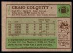 1984 Topps #163  Craig Colquitt  Back Thumbnail