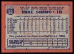 1991 Topps #32  Mike Simms  Back Thumbnail