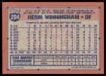 1991 Topps #204  Herm Winningham  Back Thumbnail