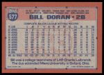 1991 Topps #577  Bill Doran  Back Thumbnail