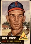 1953 Topps #68  Del Rice  Front Thumbnail