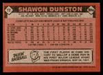 1986 Topps #72  Shawon Dunston  Back Thumbnail