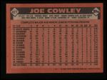 1986 Topps #427  Joe Cowley  Back Thumbnail