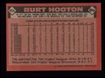 1986 Topps #454  Burt Hooton  Back Thumbnail